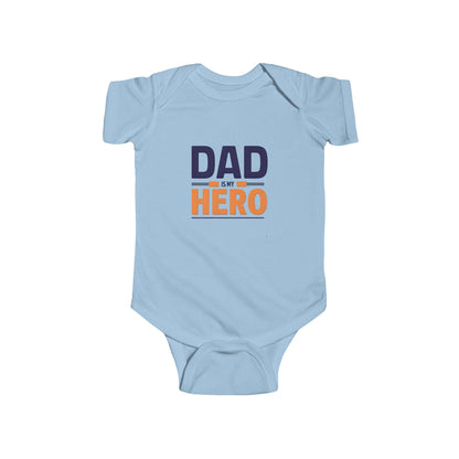Cute Infant Bodysuit - "Dad is My Hero" Baby Onesie, Baby Shower Gift, Newborn Outfit, Father's Day Theme, Infant Apparel