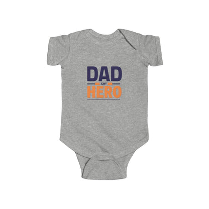 Cute Infant Bodysuit - "Dad is My Hero" Baby Onesie, Baby Shower Gift, Newborn Outfit, Father's Day Theme, Infant Apparel