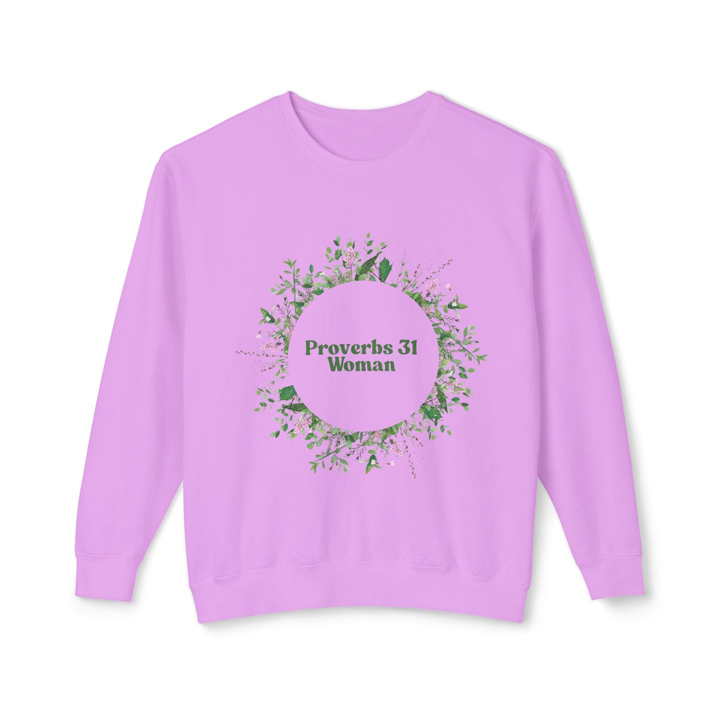Proverbs 31 Woman Crewneck Sweatshirt - Unisex Botanical Design